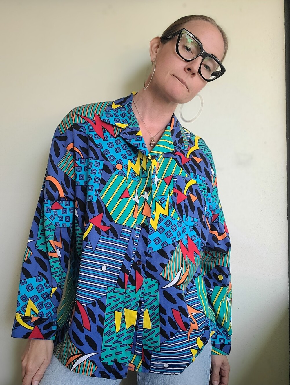 The Drunk Uncle Vintage 80s Button Down by Le Weekend L - Picture 5 of 9